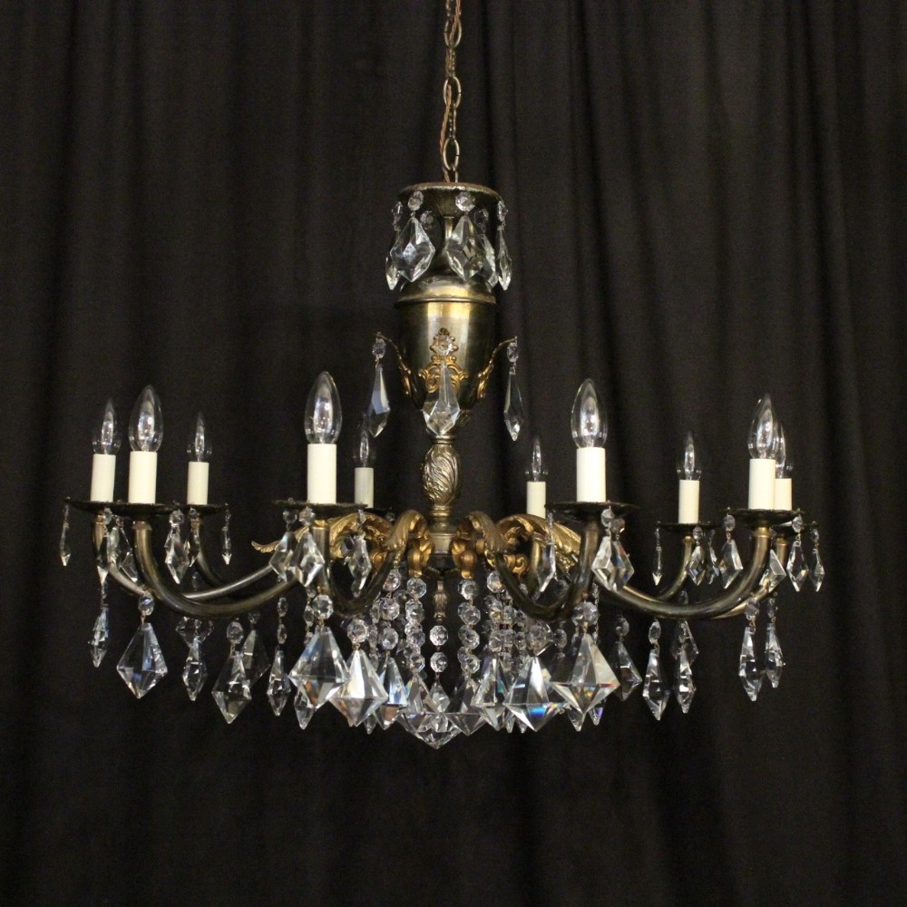 Italian Gilded 10 Light Antique Chandelier