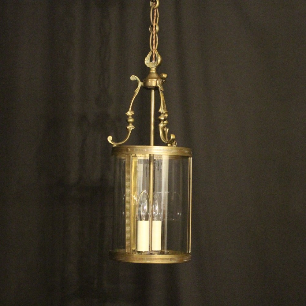 French Gilded Twin Light Antique Lantern