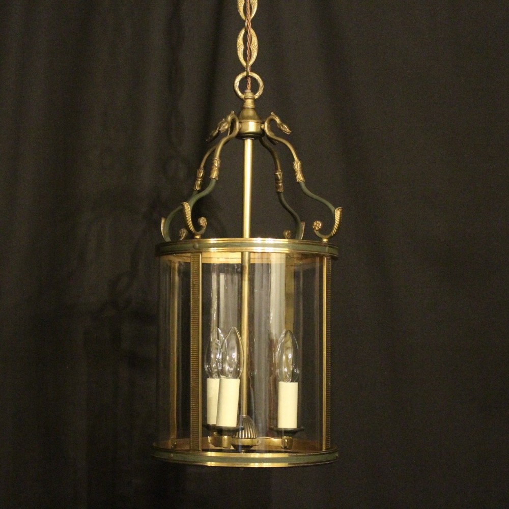 French Gilded Empire Antique Hall Lantern
