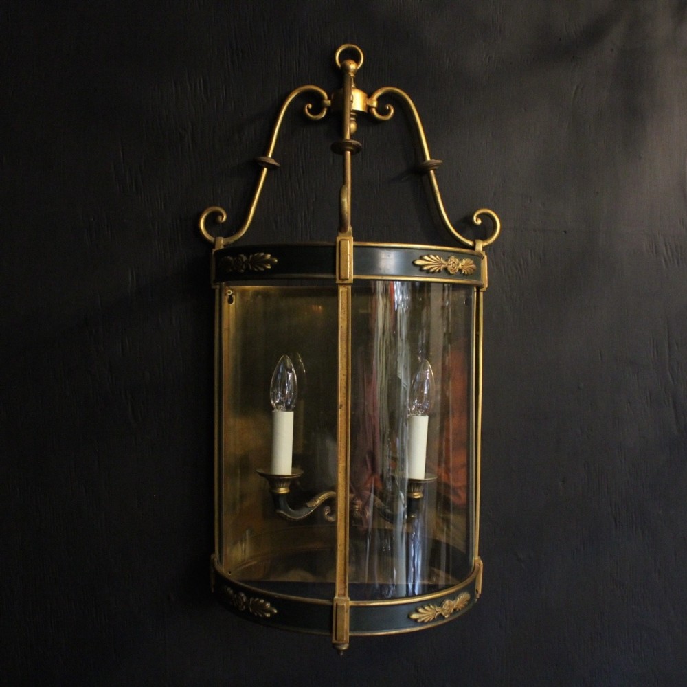 French Empire Antique Half Lantern Wall Lantern