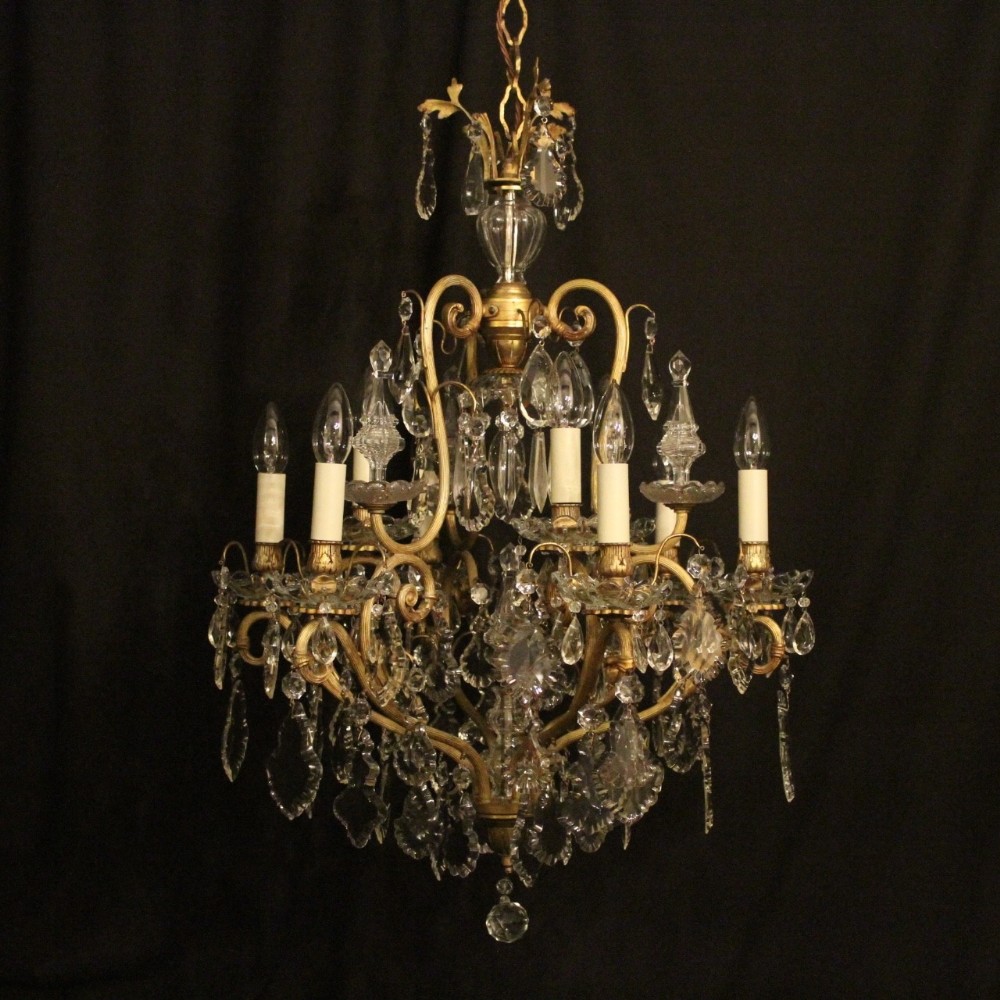 French Birdcage 10 Light Antique Chandelier