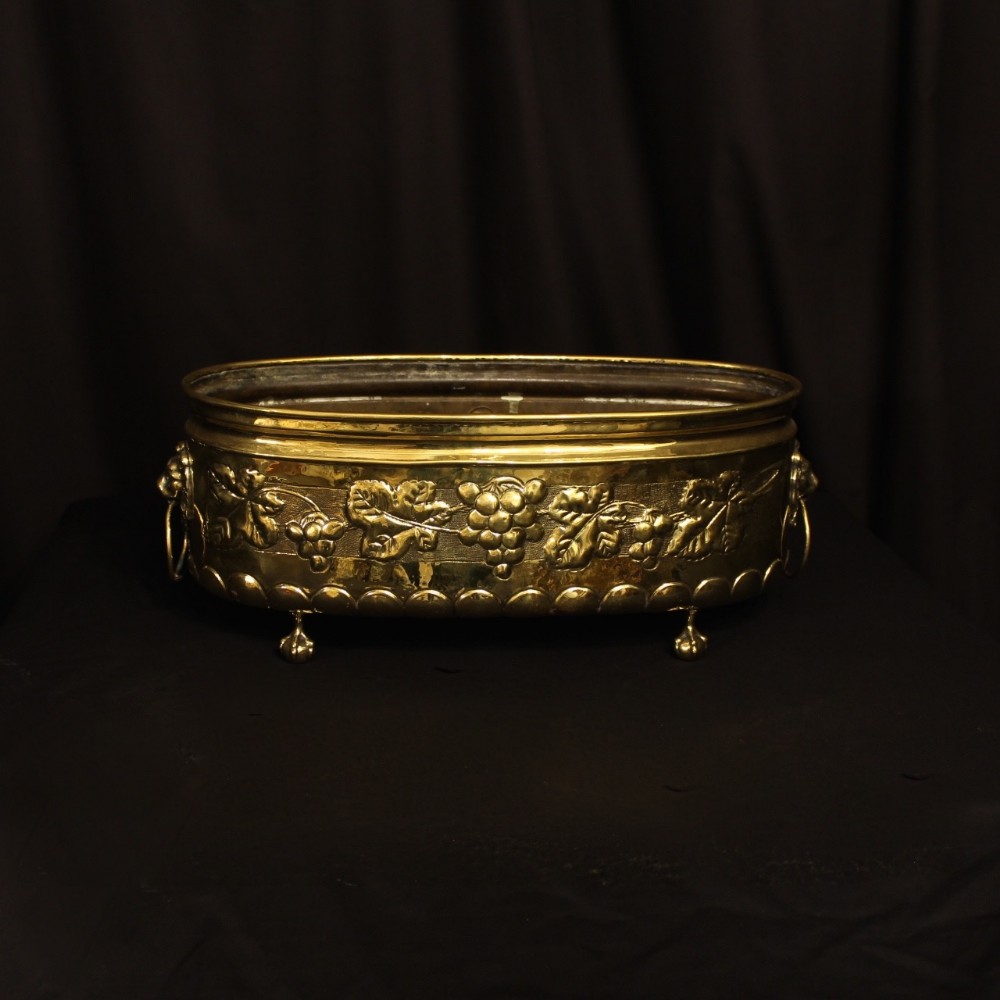  French Brass Decorative Antique Jardiniere