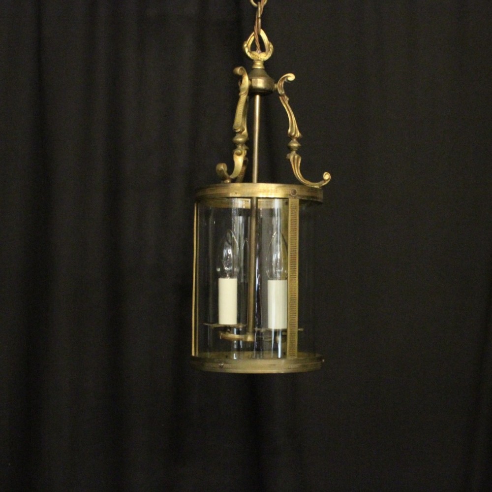 French Gilded Twin Light Antique Lantern