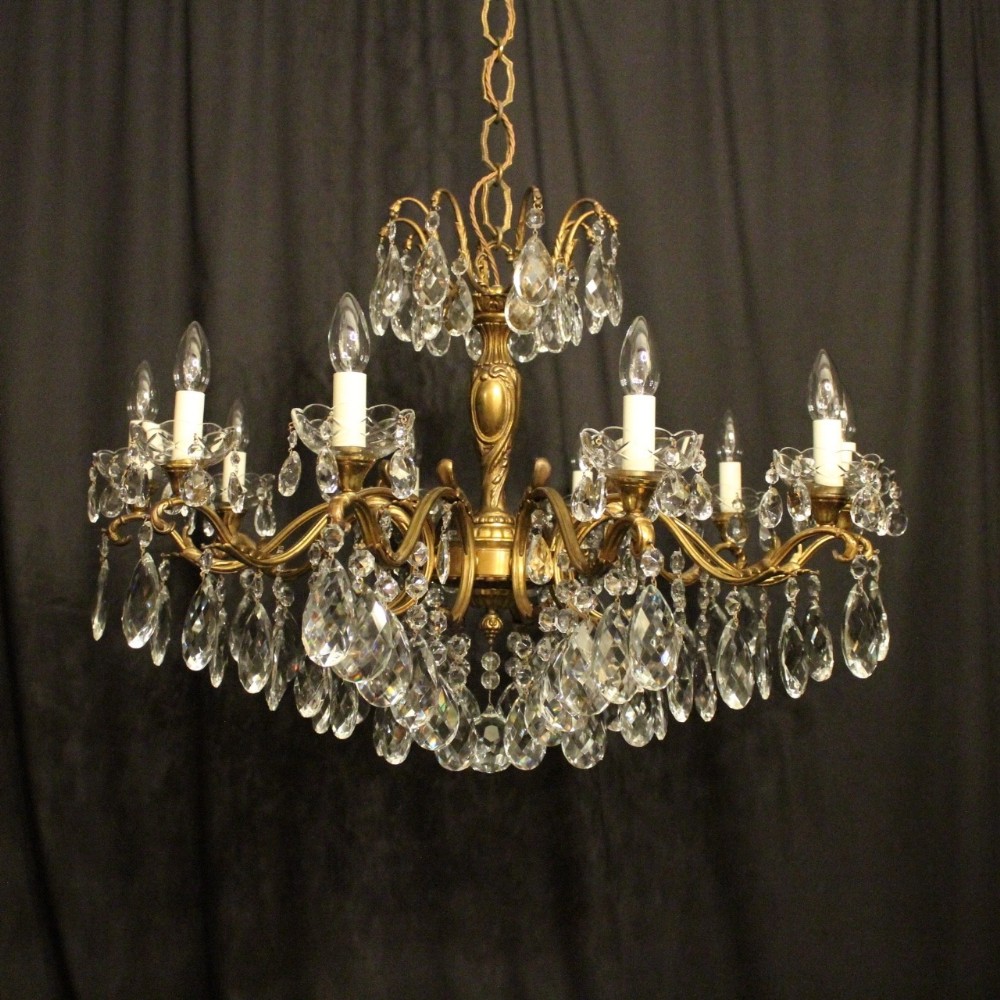 Italian Gilded 10 Light Antique Chandelier
