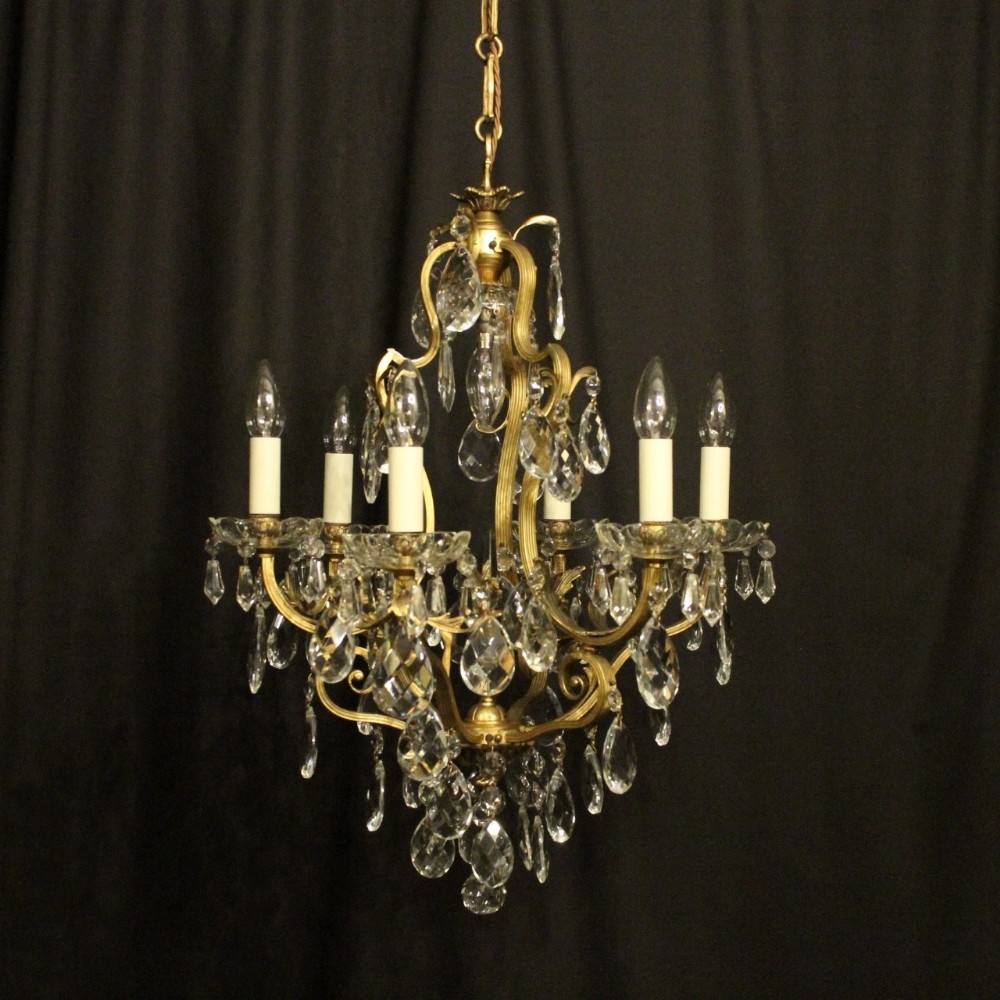 French Birdcage 7 Light Antique Chandelier