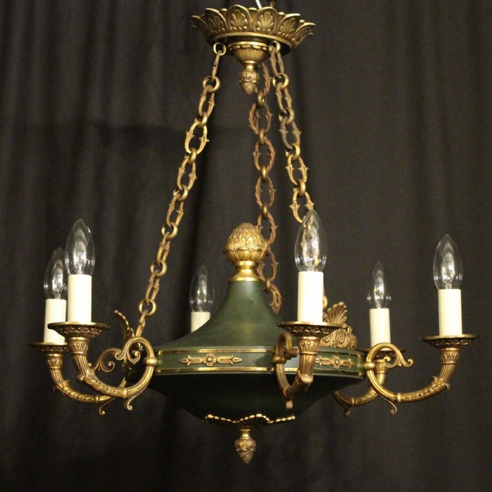 French Bronze Empire Antique Chandelier