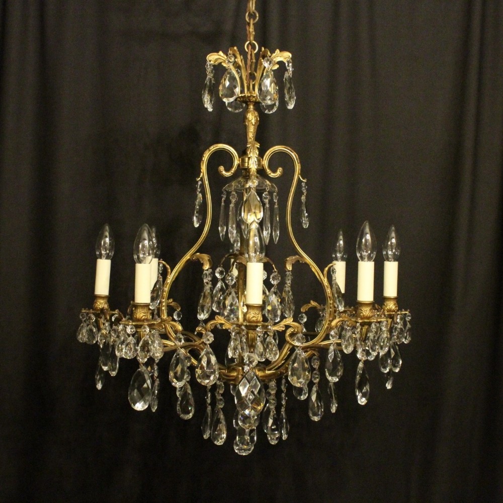 French Birdcage 9 Light Antique Chandelier
