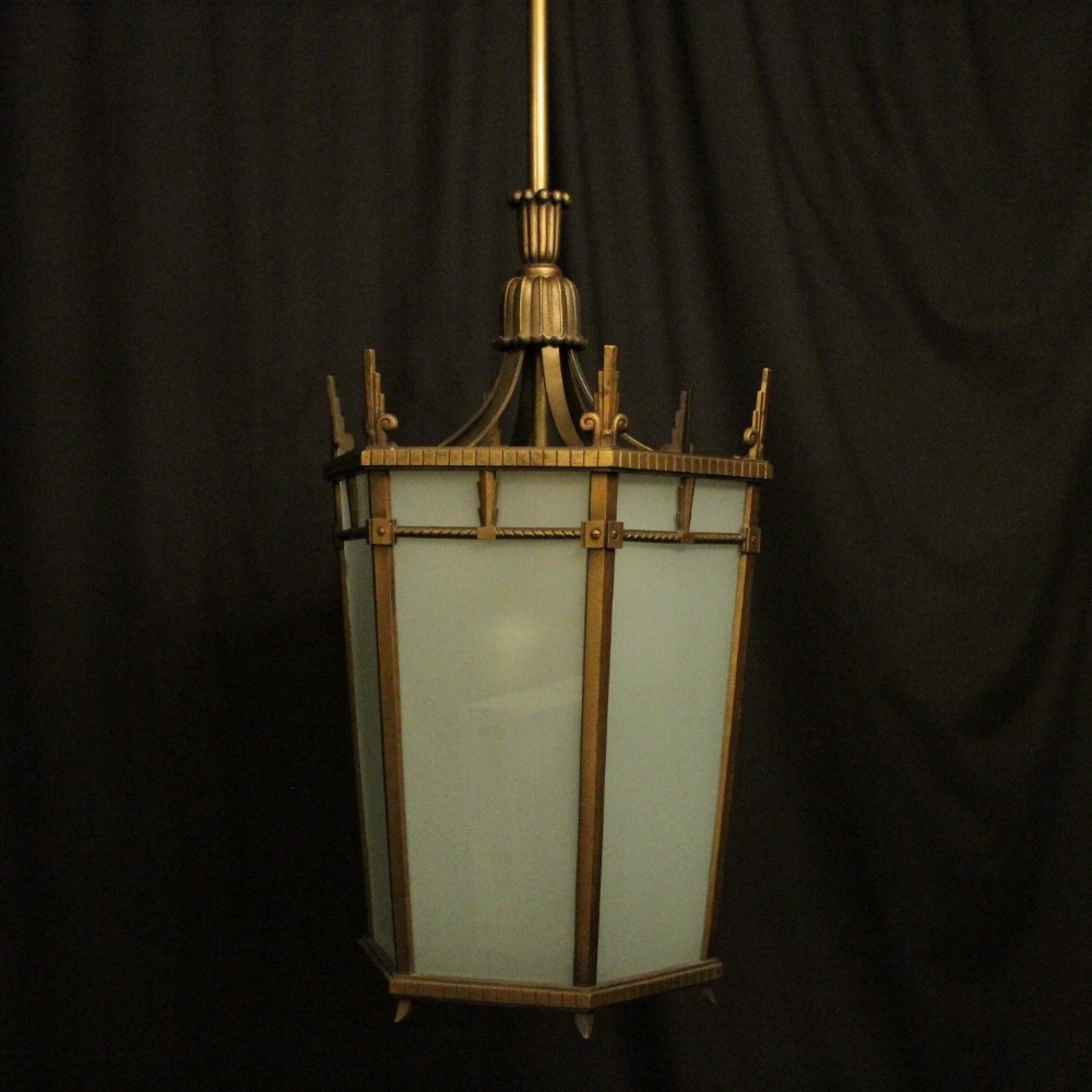 Art Deco 7 Light Antique Hall Lantern