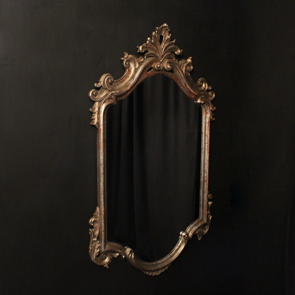 Italian Florentine Silver Gilded Mirror