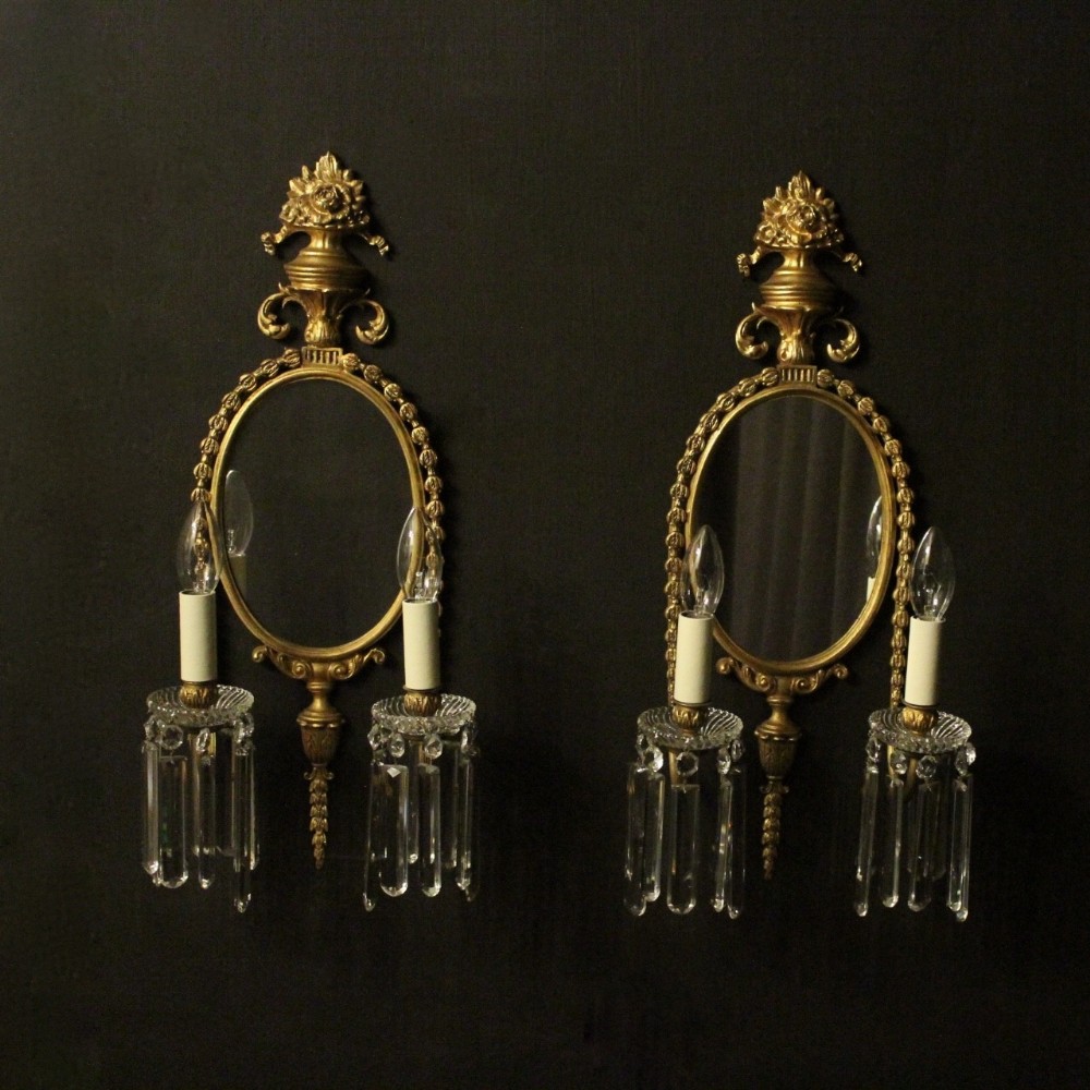 French Pair Of Bronze Antique Girandoles