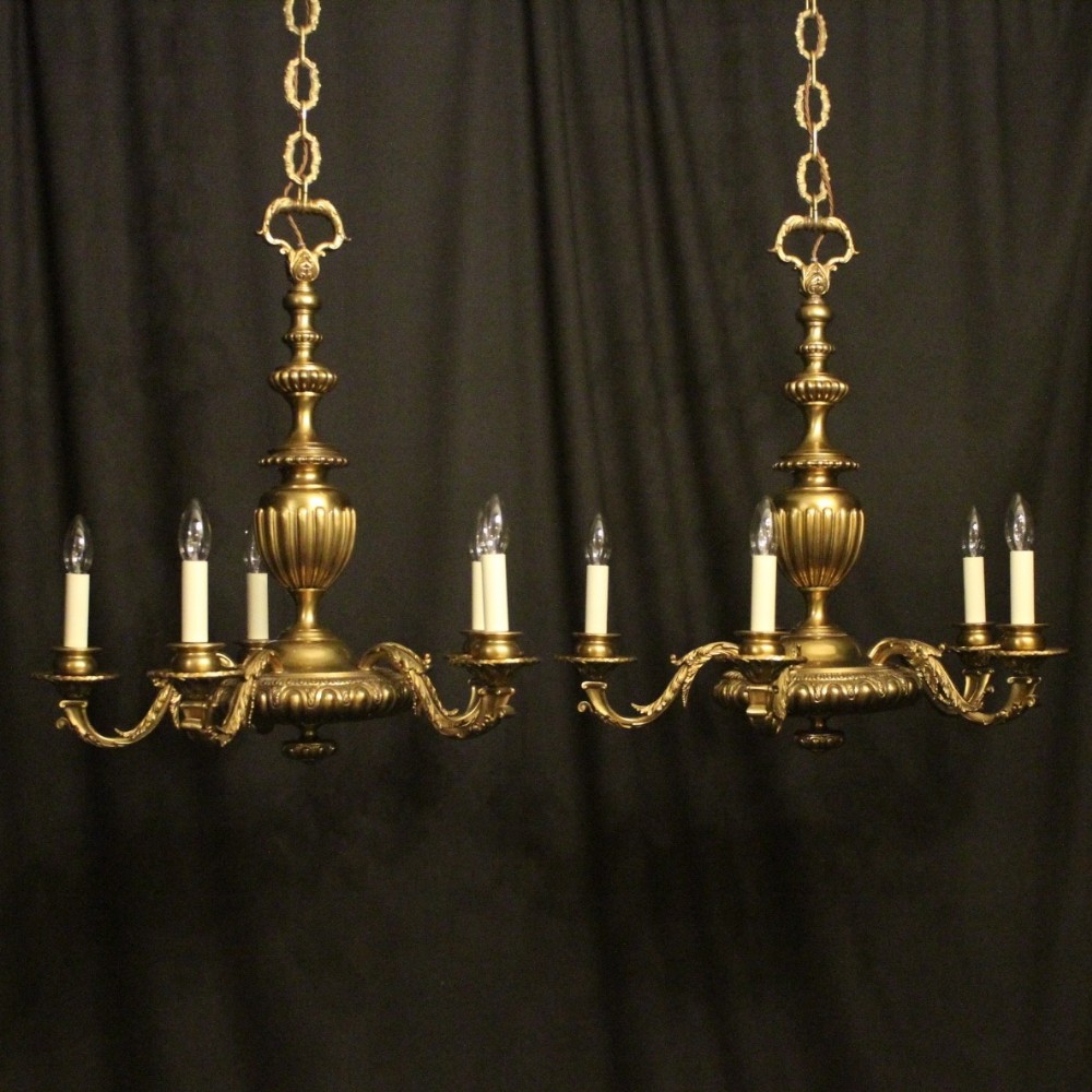English Pair Of Faraday & Son Chandeliers