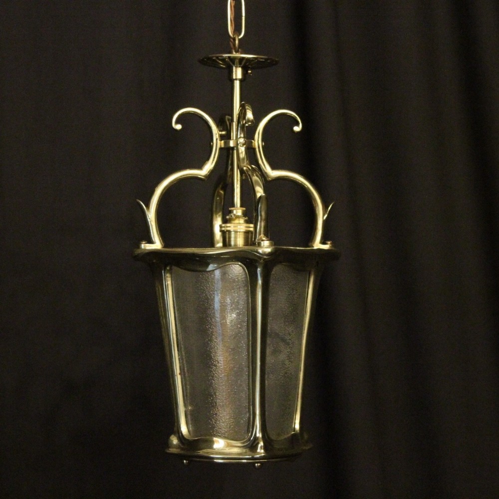 English Brass Single Light Antique Lantern