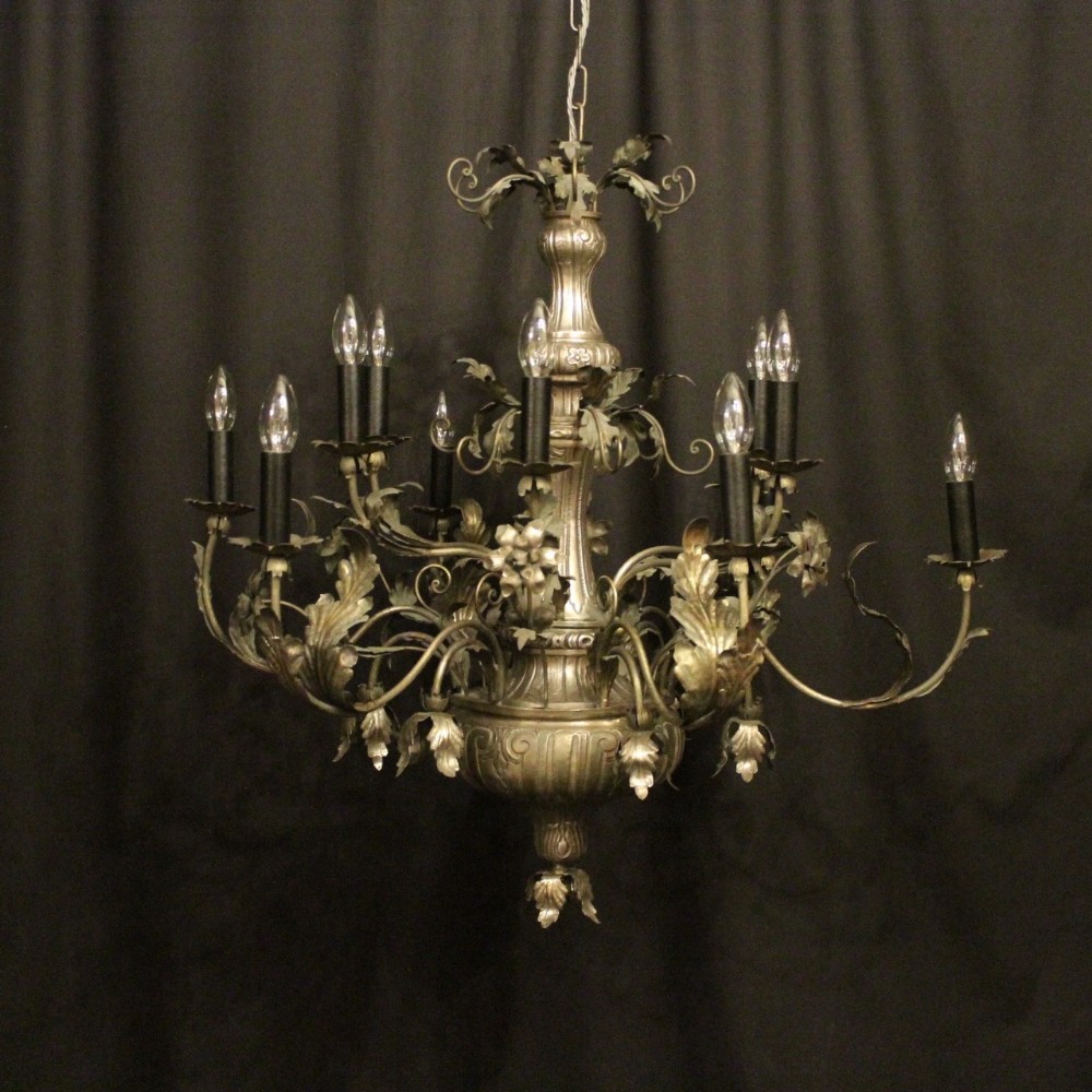Italian Genoa 12 Light Antique Chandelier