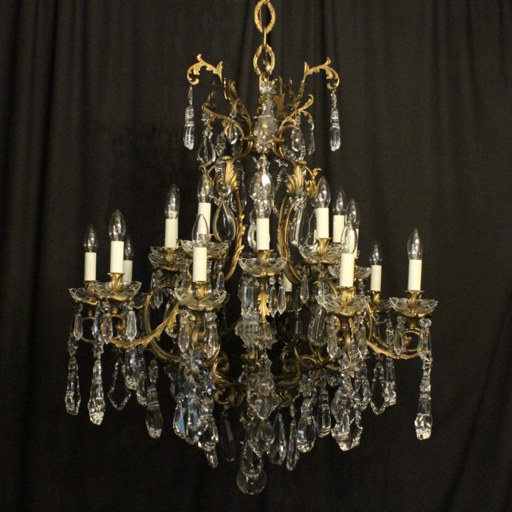 French Gilded 20 Light Antique Chandelier
