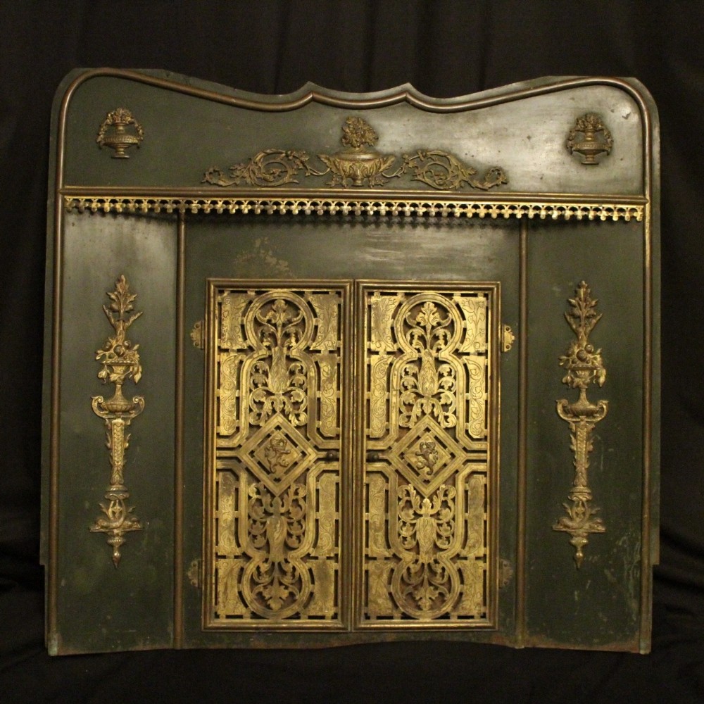 French Gilded Decorative Antique Fireplace