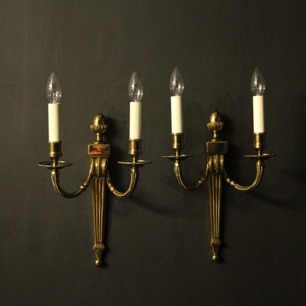 French Pair Of Gilded Antique Wall Lights