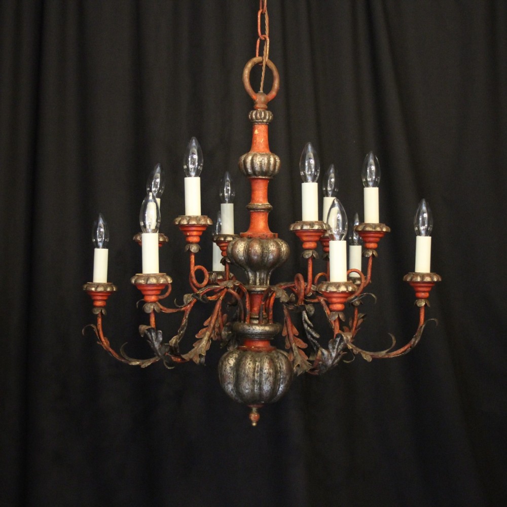 Florentine 12 Light Polychrome Double Tiered Chandelier
