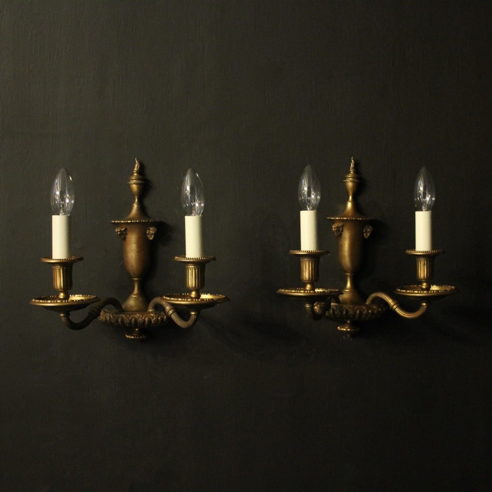 English Pair Of Faraday & Son Antique Wall Lights