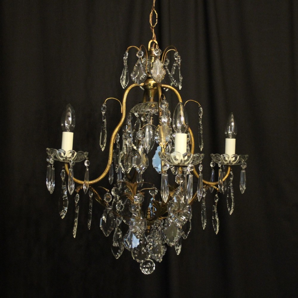 French Birdcage 5 Light Antique Chandelier