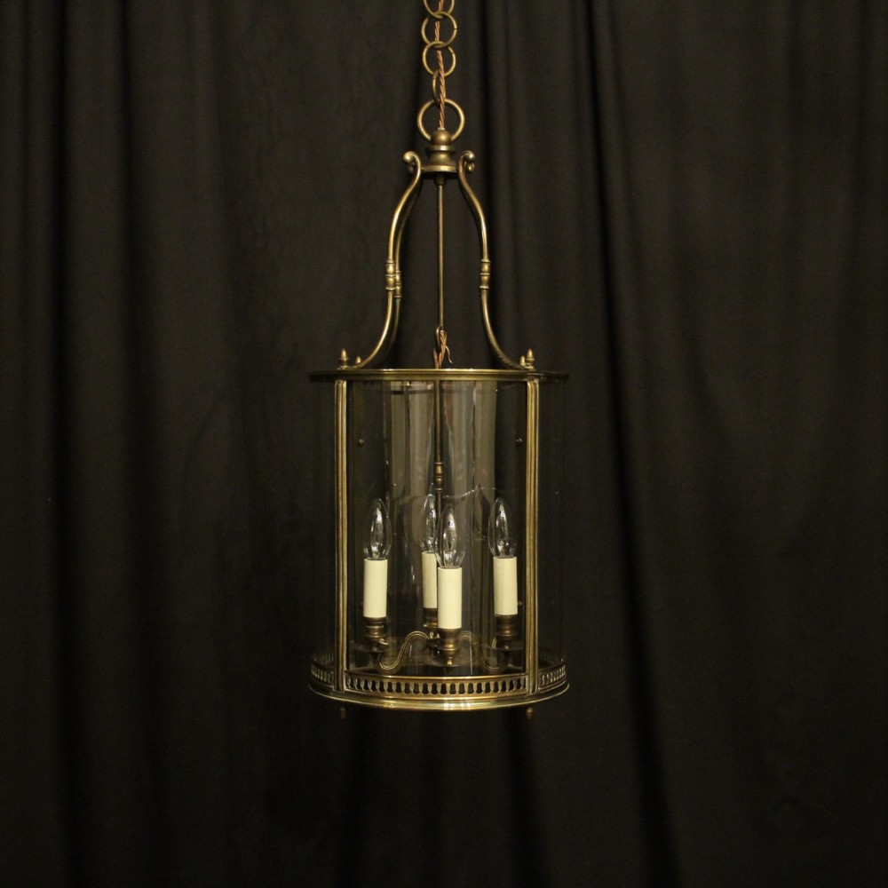 English Bronze Four Light Antique Hall Lantern