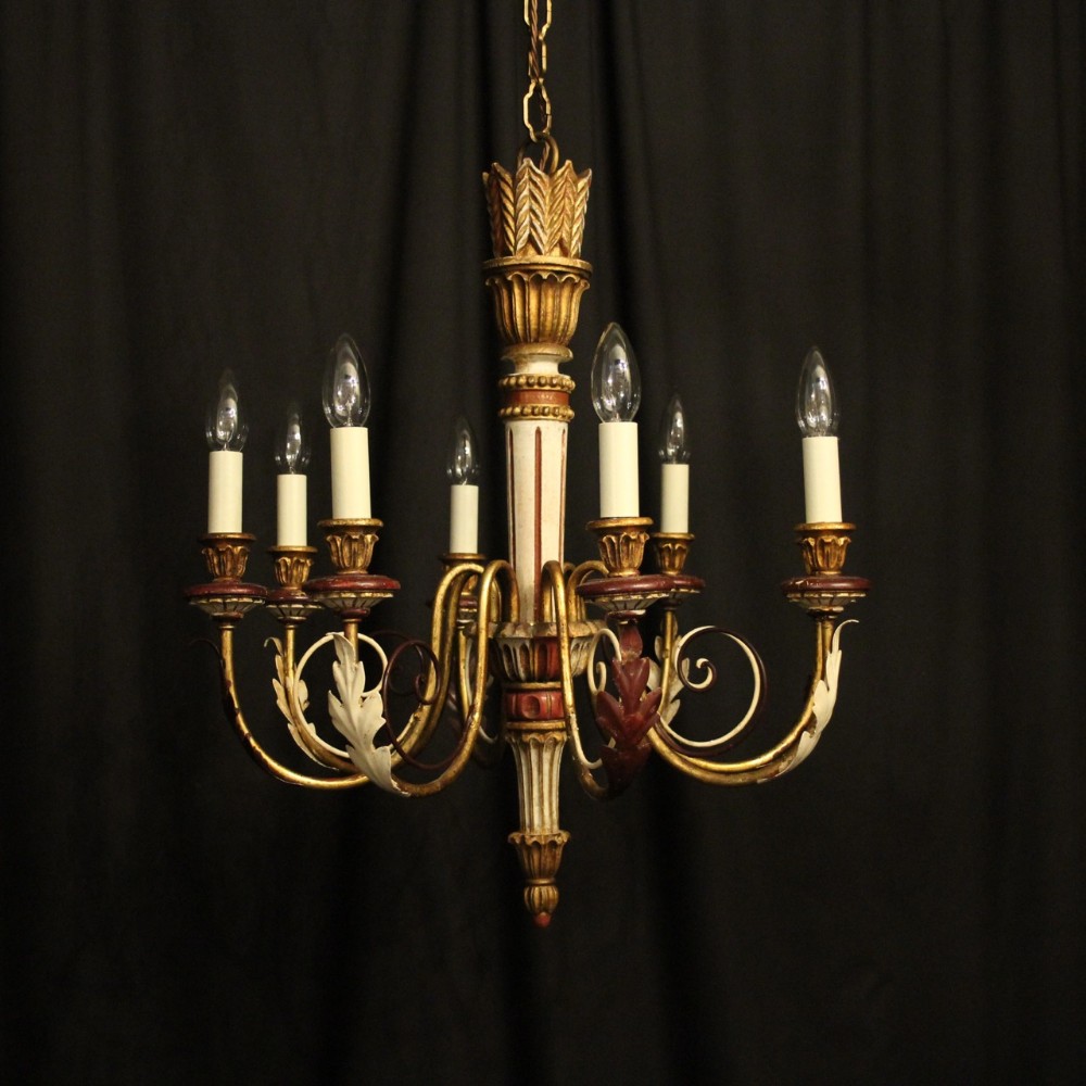 Florentine 8 Light Polychrome & Toleware Chandelier