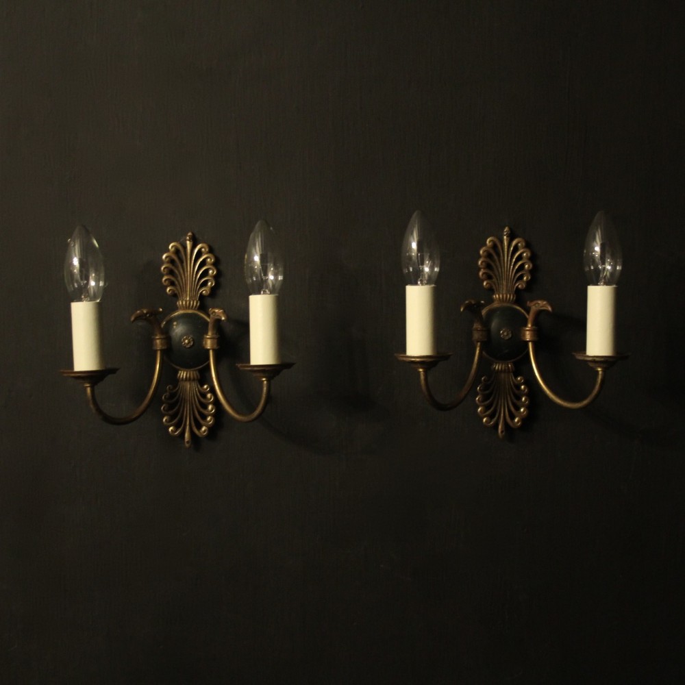 French Pair Of Empire Antique Wall Lights