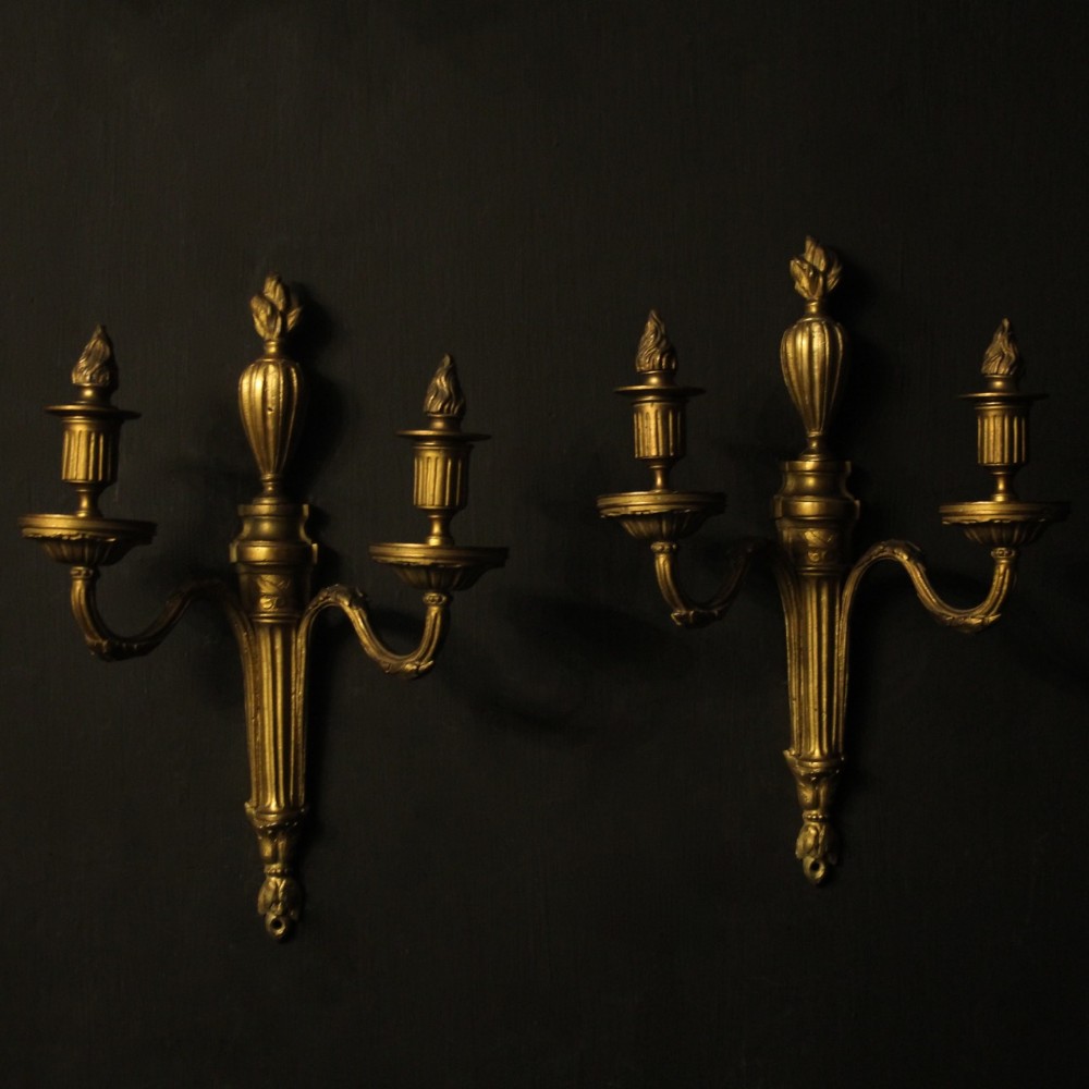 French Pair Of 19th Century Antique Wall Sconces