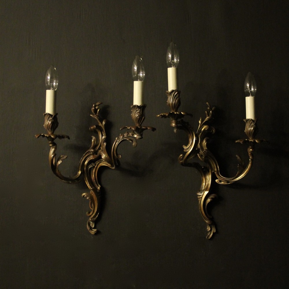 French 19th Century Gilded Wall Sconces