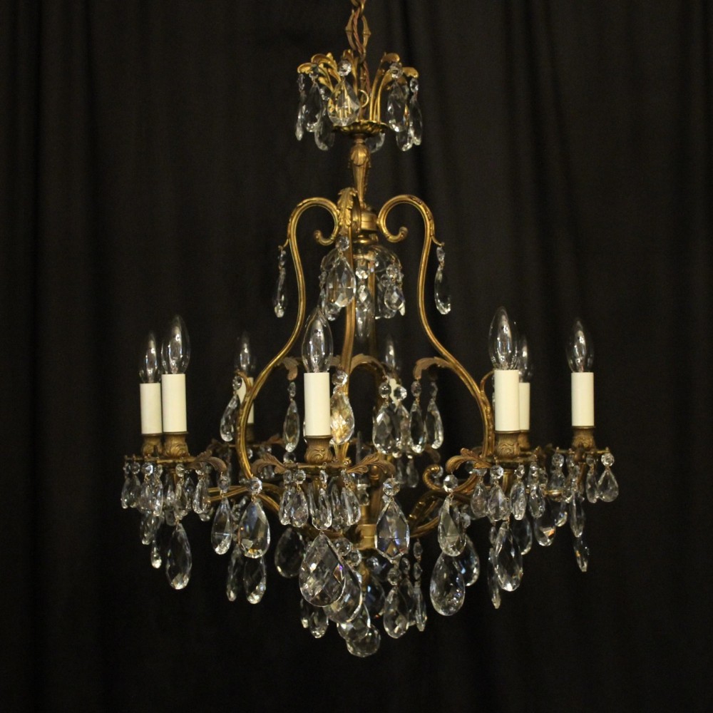 French Birdcage 9 Light Antique Chandelier