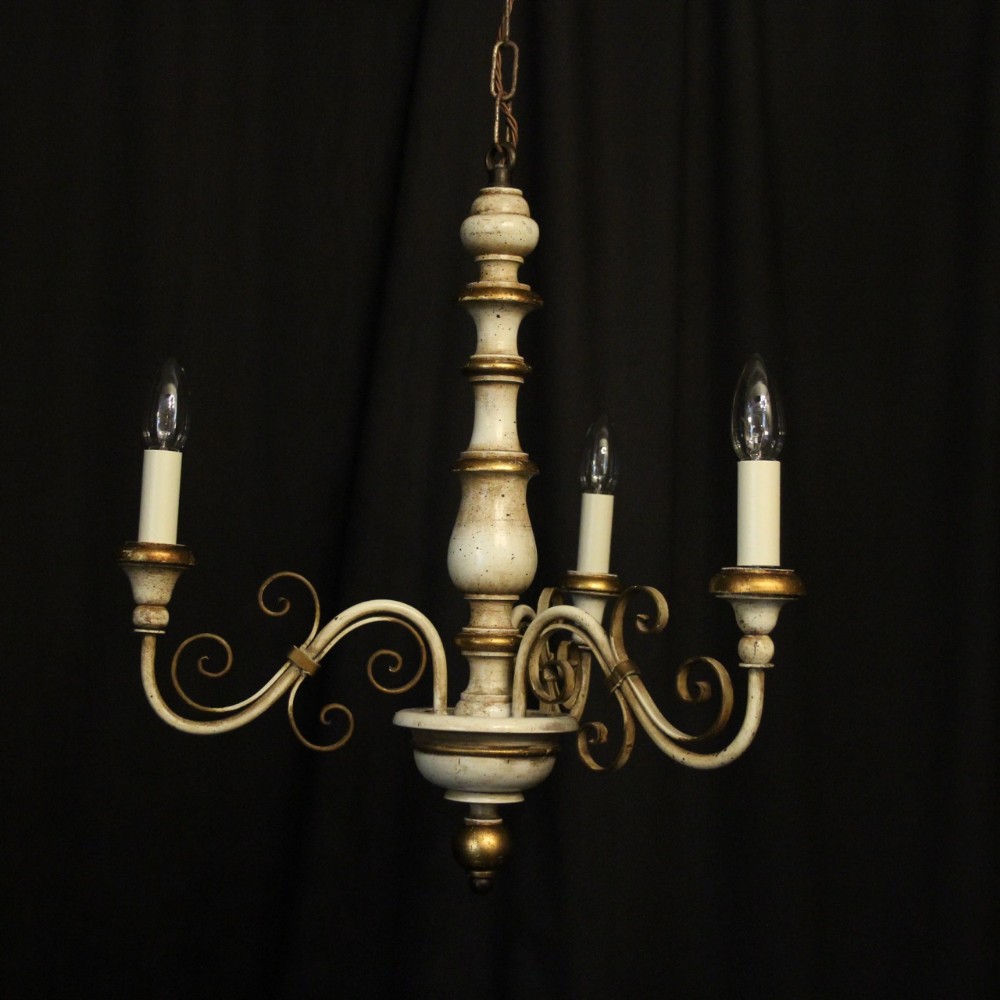 Florentine Triple Light Polychrome Chandelier