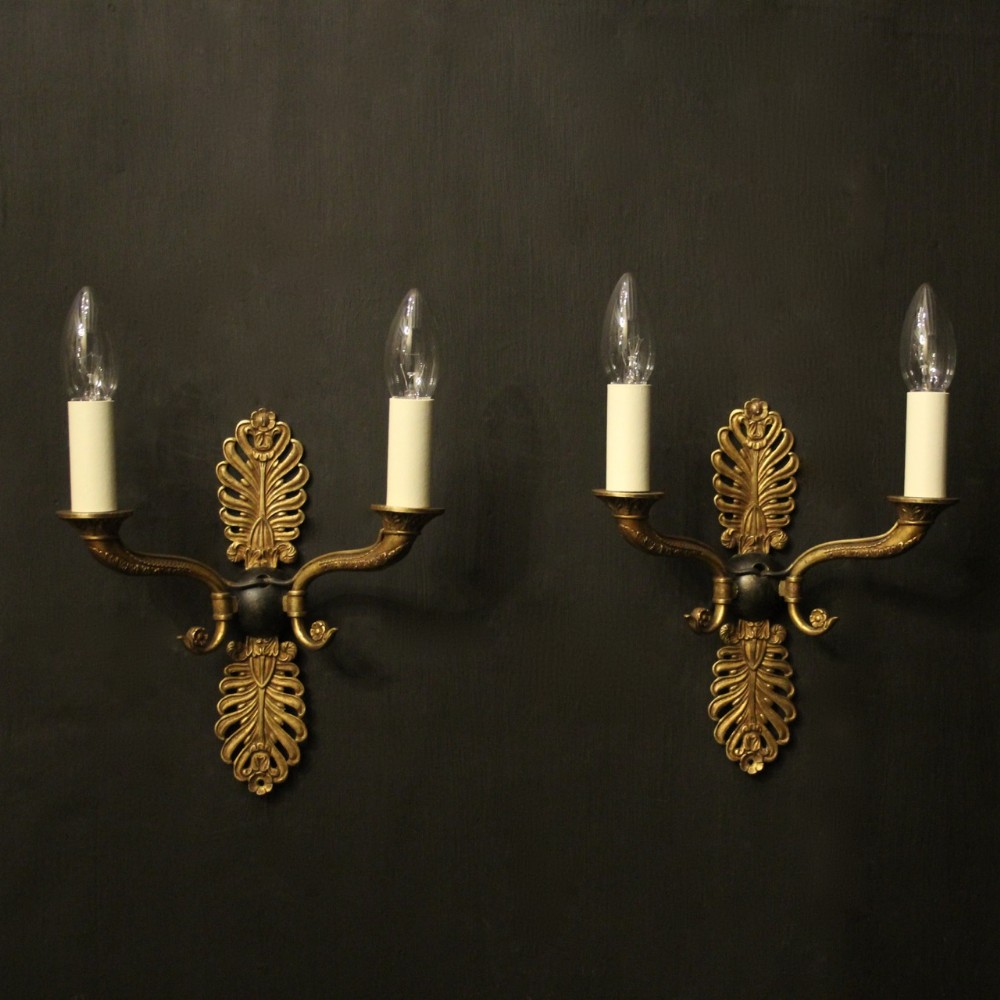 French Pair Of Empire Antique Wall Lights