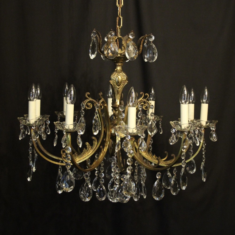 Italian Gilded 10 Light Antique Chandelier