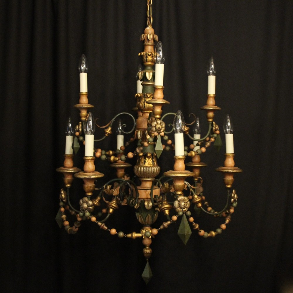 Florentine 10 Light Polychrome Double Tiered Chandelier