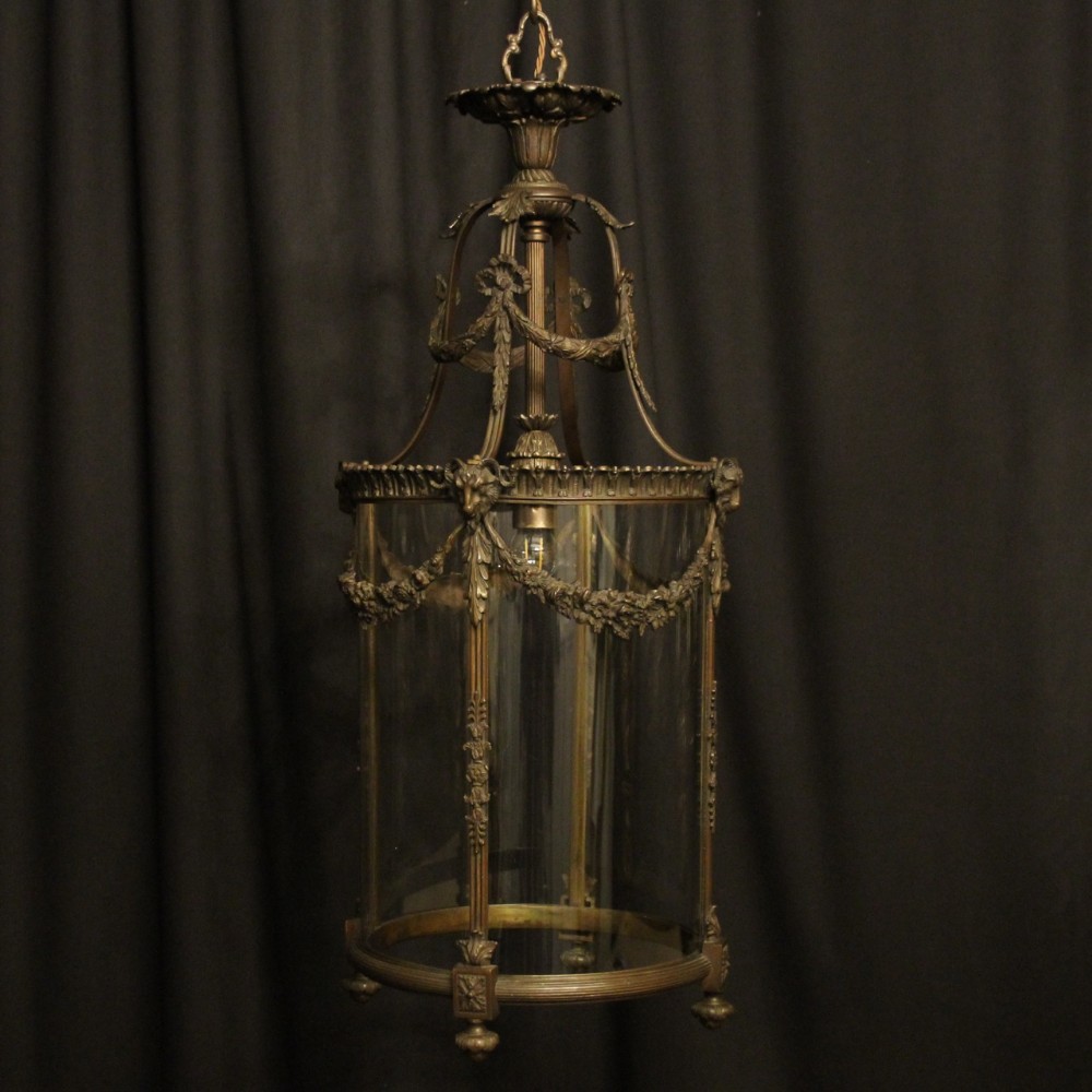 English Bronze 19th Century Antique Lantern