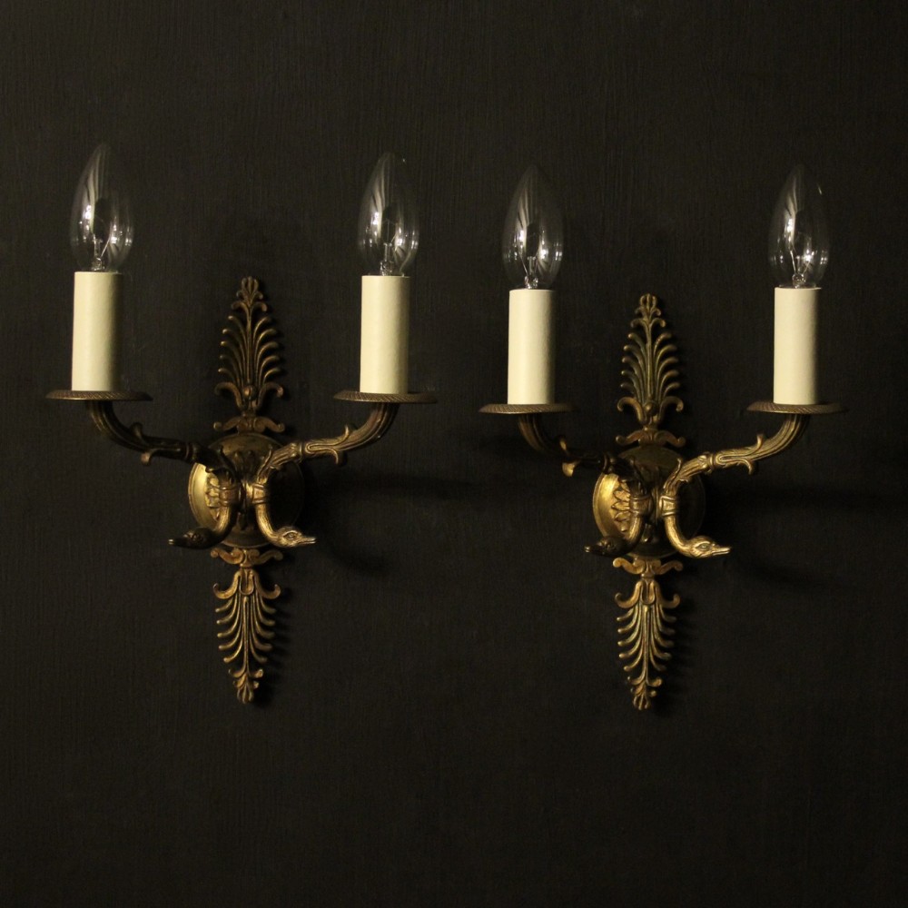 French Pair Of Empire Antique Wall Lights