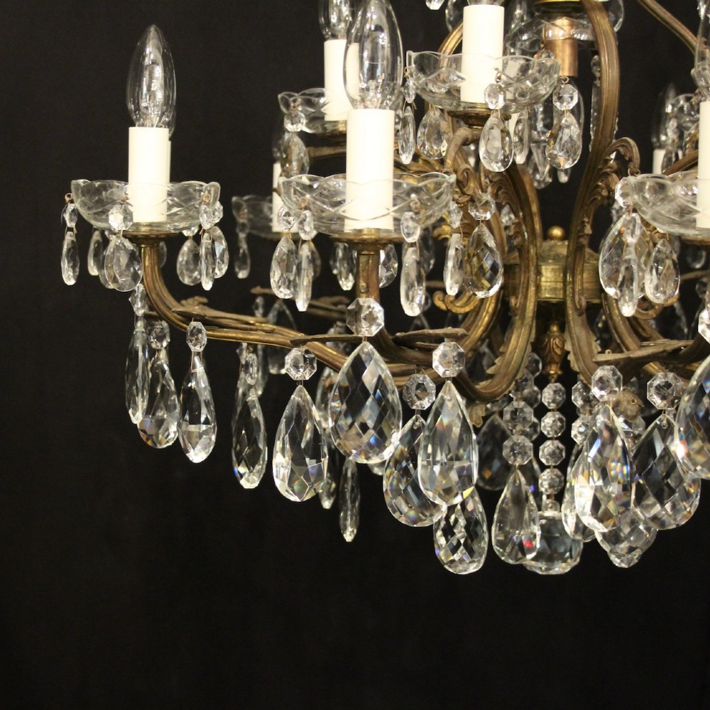 French Gilded 16 Light Antique Chandelier View II