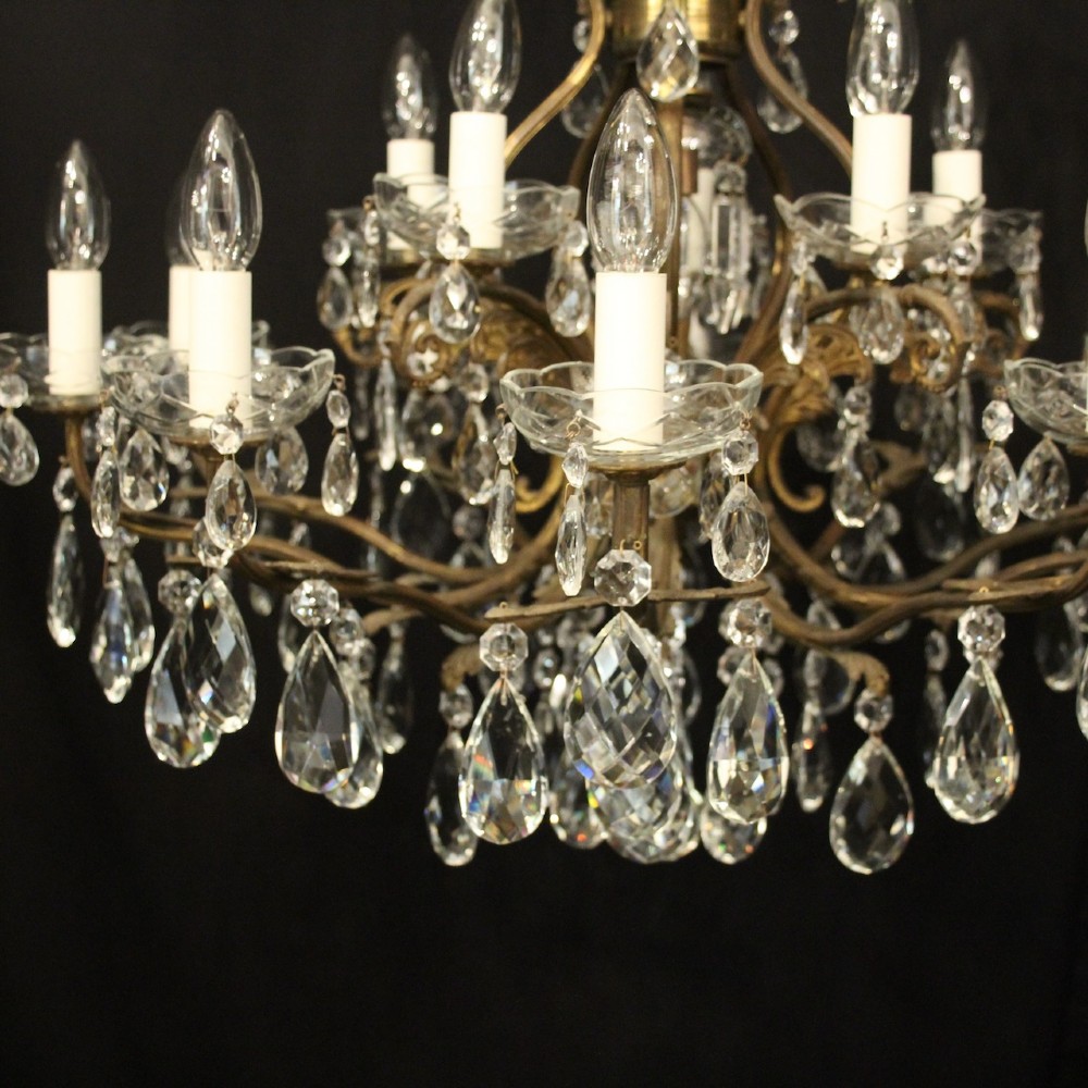 French Gilded 16 Light Antique Chandelier View III
