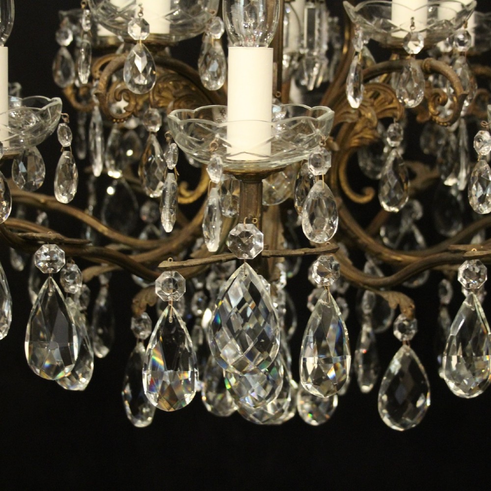French Gilded 16 Light Antique Chandelier View IV