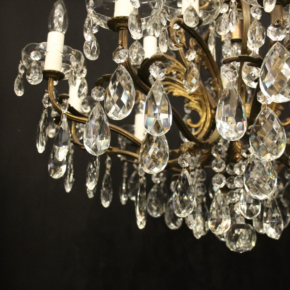 French Gilded 16 Light Antique Chandelier View VII
