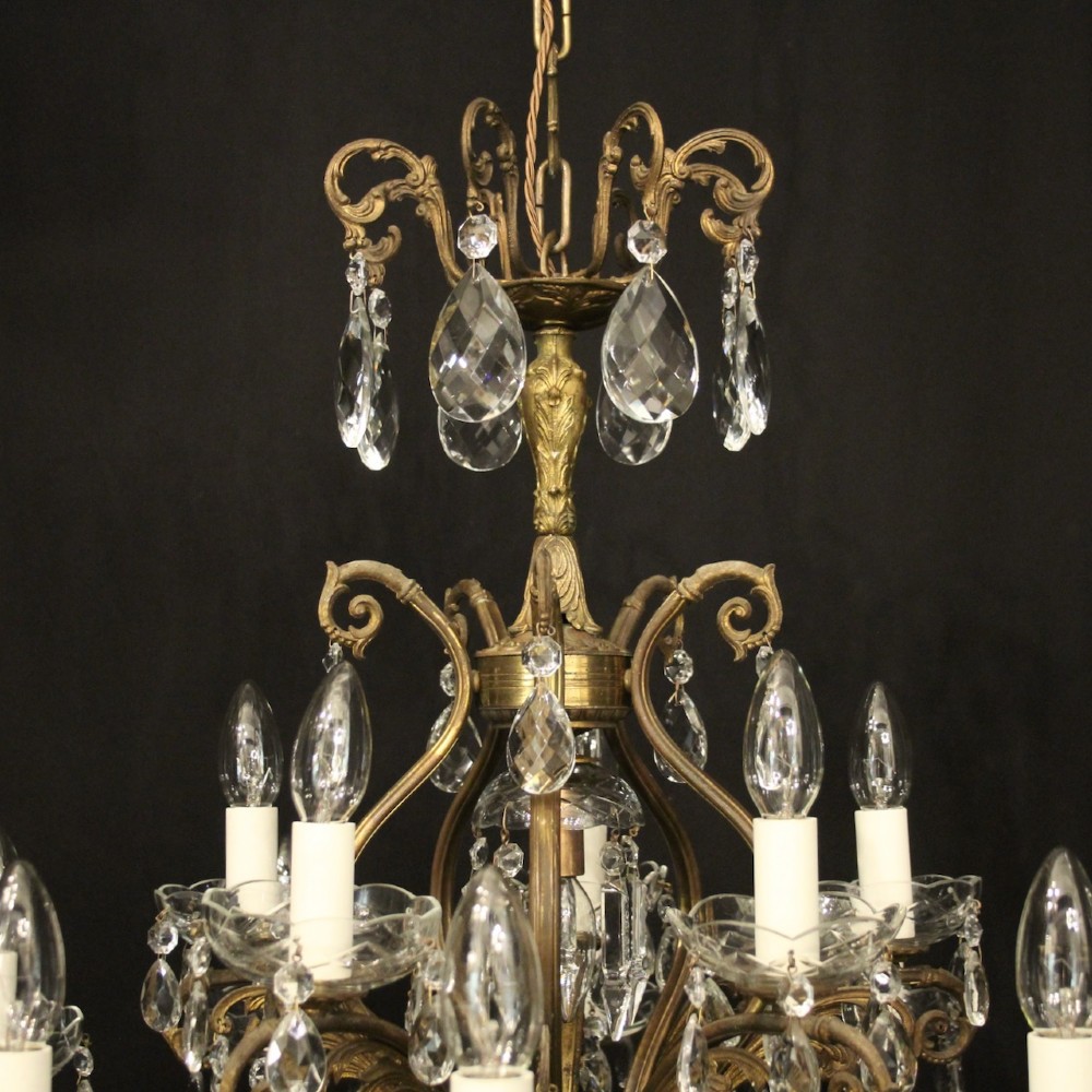 French Gilded 16 Light Antique Chandelier View VIII