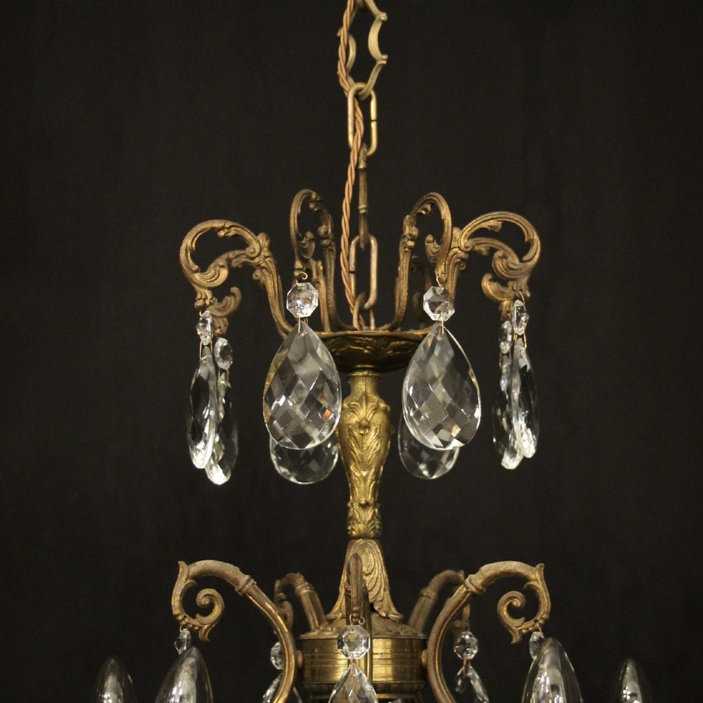 French Gilded 16 Light Antique Chandelier View IX
