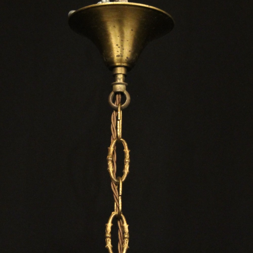 French Gilded Convex Hall Antique Lantern View X