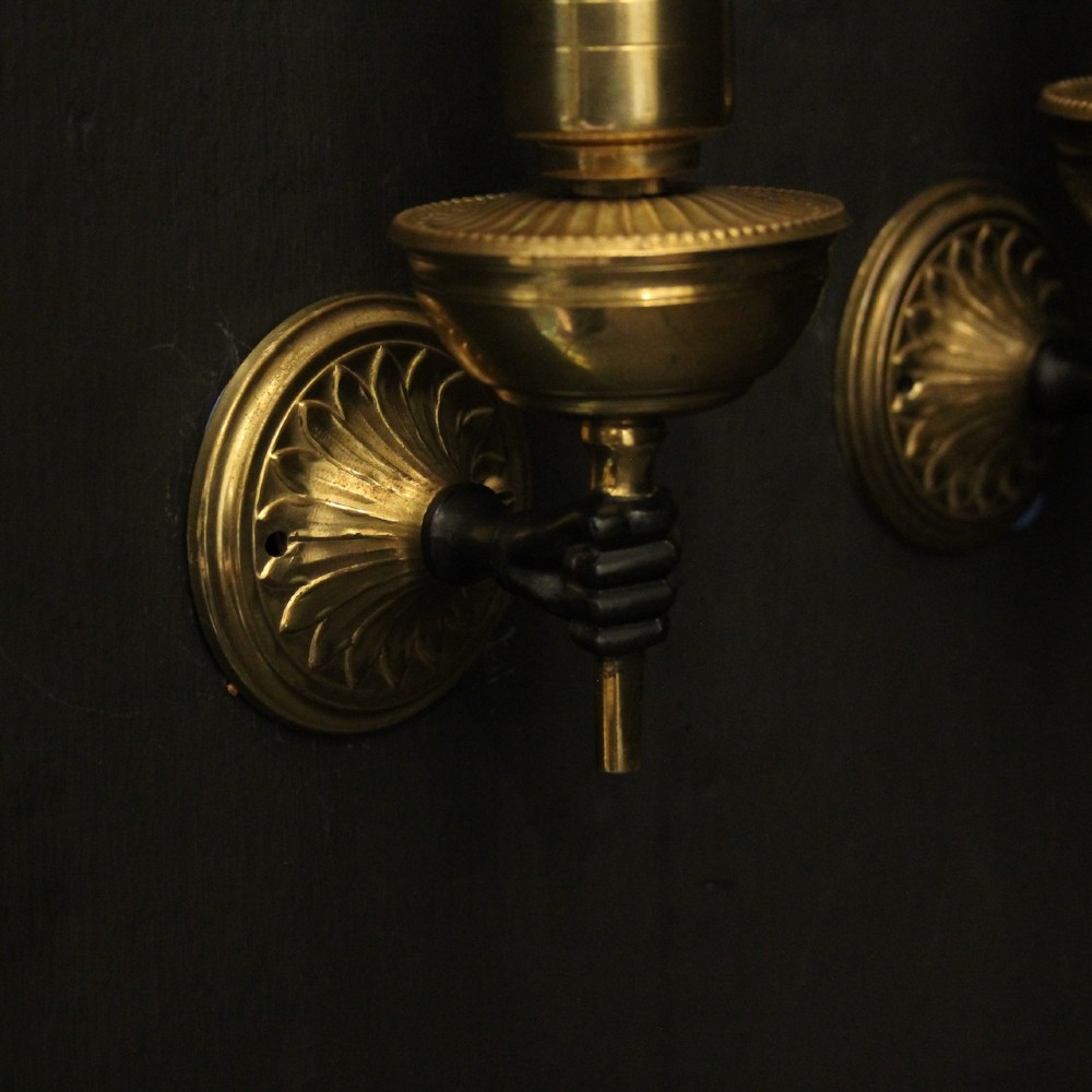 French Pair Of Single Arm Empire Wall Lights View V