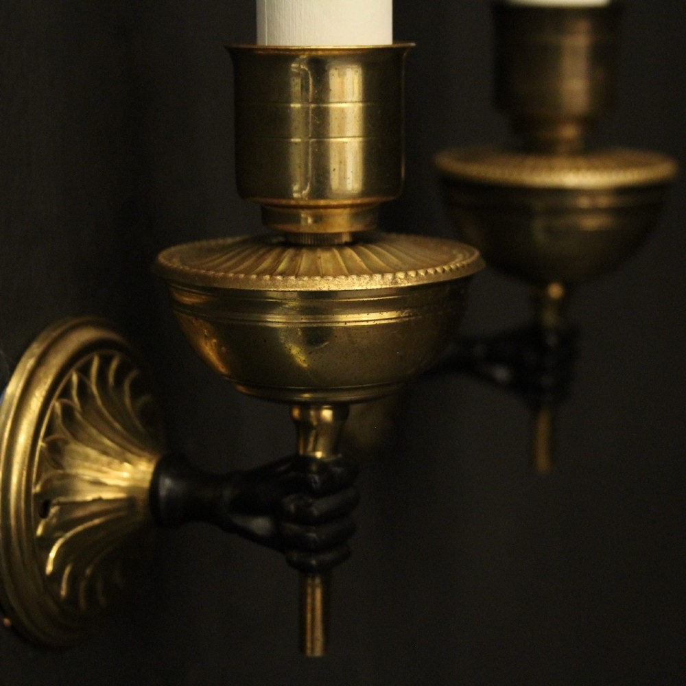 French Pair Of Single Arm Empire Wall Lights View VI