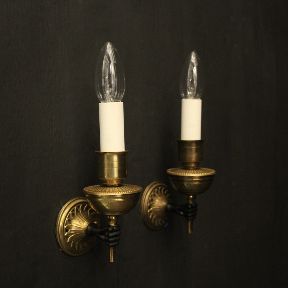French Pair Of Single Arm Empire Wall Lights View IX