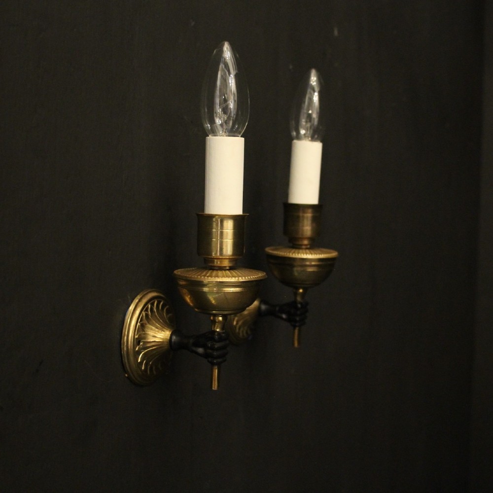 French Pair Of Single Arm Empire Wall Lights View X
