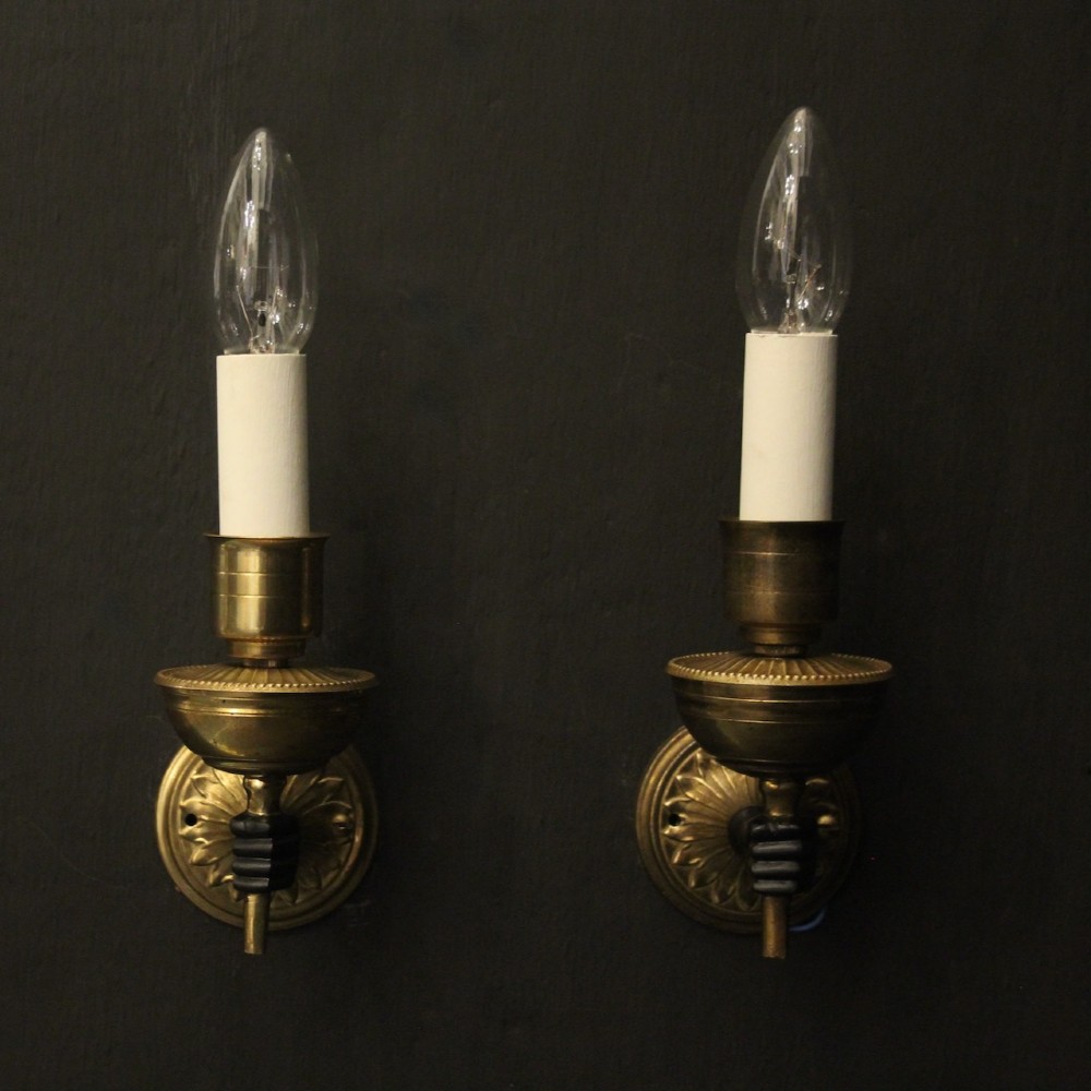 French Pair Of Single Arm Empire Wall Lights