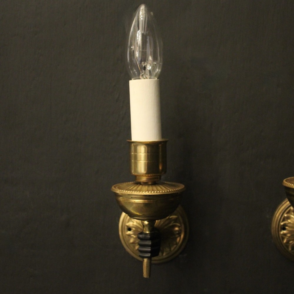 French Pair Of Single Arm Empire Wall Lights View II