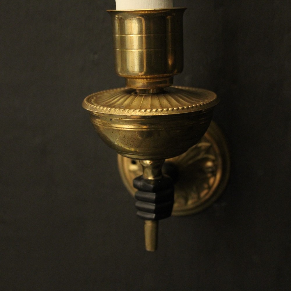 French Pair Of Single Arm Empire Wall Lights View III