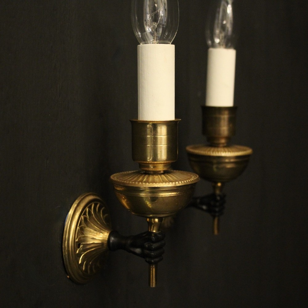 French Pair Of Single Arm Empire Wall Lights View VIII